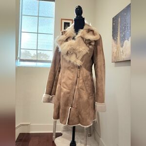 Chic Faux Fur Trimmed Teddy Jacket